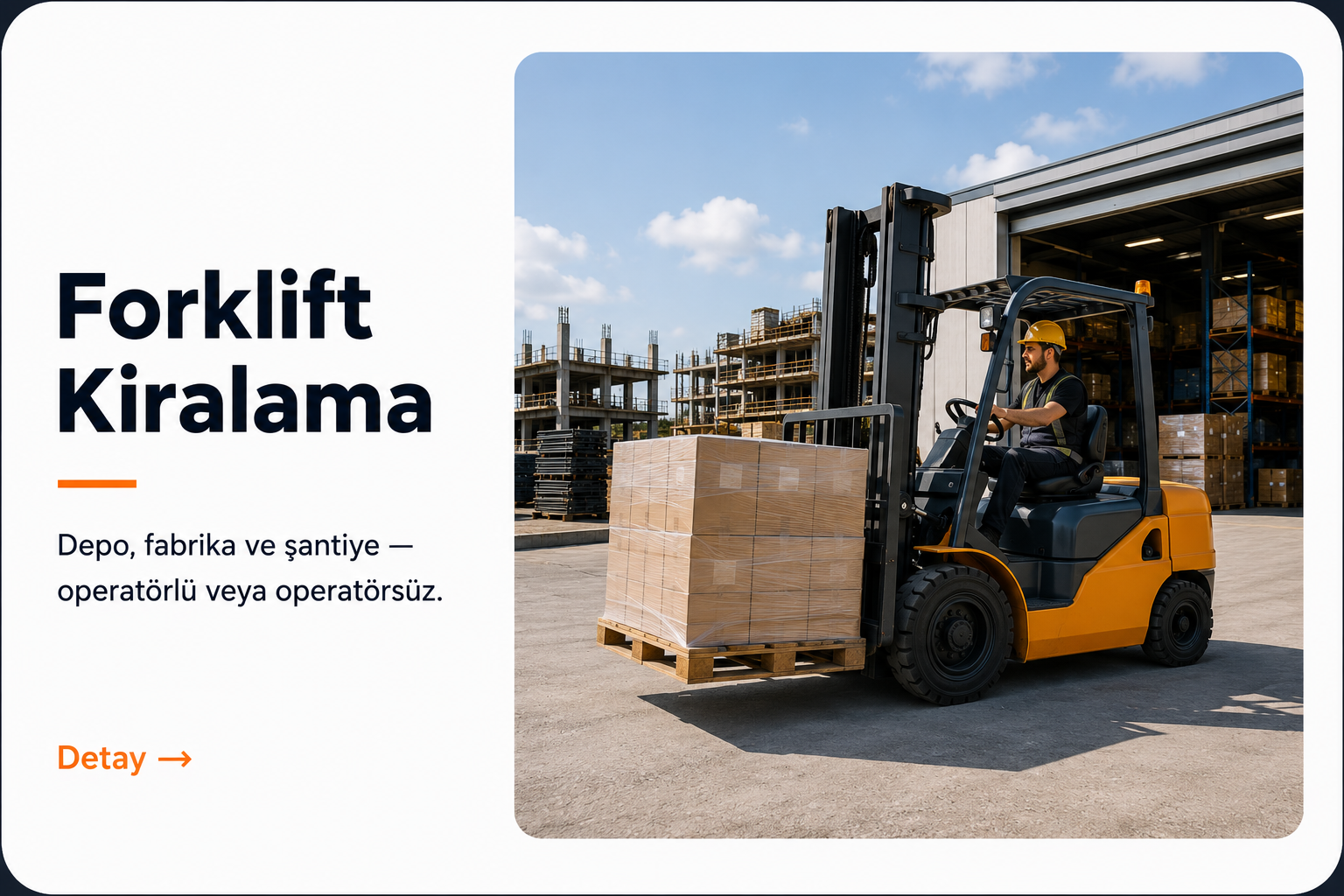 Forklift kiralama — depo ve şantiye