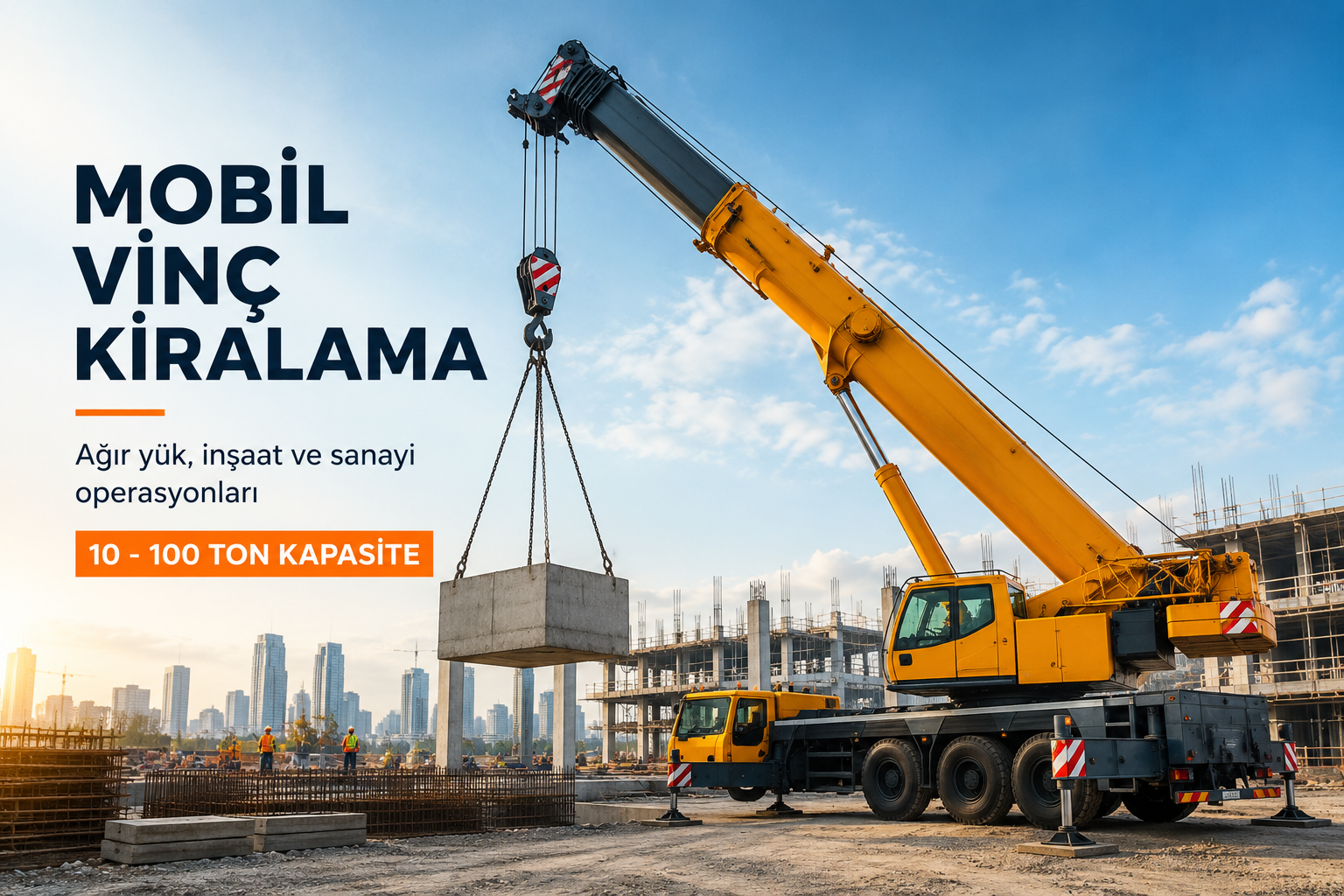 Mobil vinç kiralama — ağır yük kaldırma